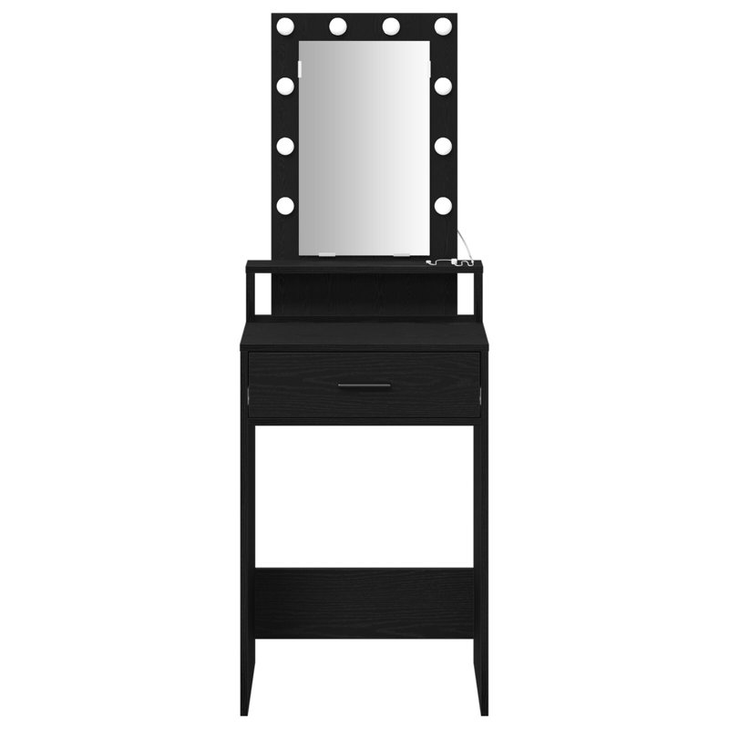 MDF, Mirror, Metal 50 X 41 X 140 Cm Mirror, Black Oak