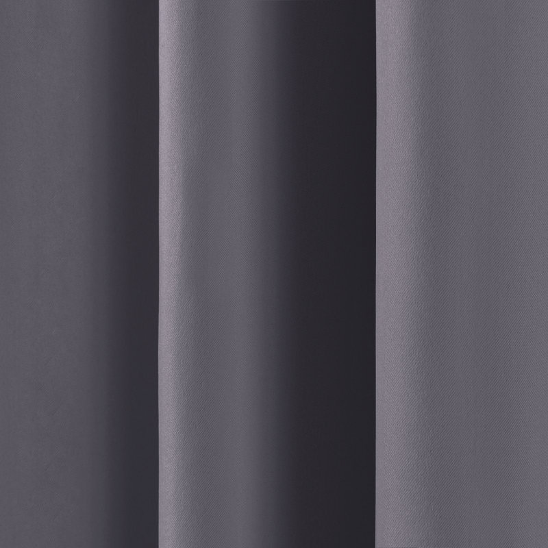 Schaeffer Solid Blackout Thermal Grommet Curtain Panels, 52" W x 54" L, Stone