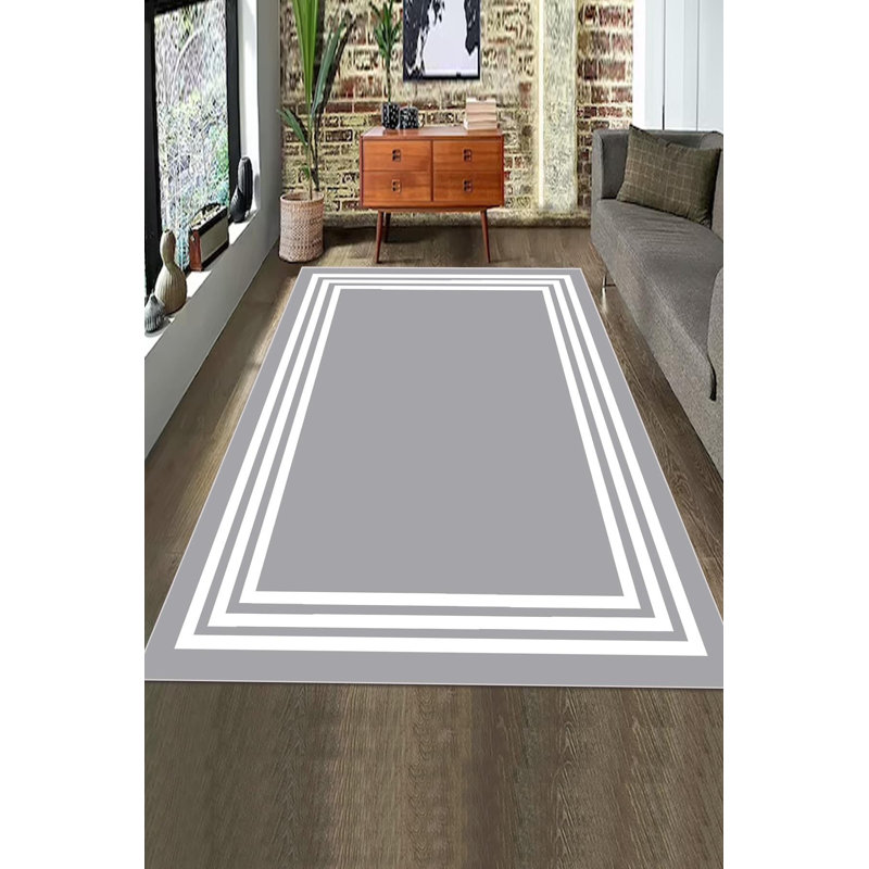 Tapis moderne avec envers antidérapant, Tapis de couloir 2 pi 7 po x 9 pi 10 po
