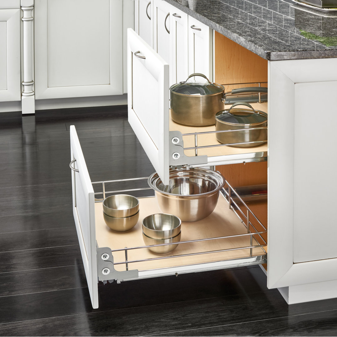 Rev-A-Shelf Solid Surface Pull Out Organizer Shelf with Soft Close Rev-A-Shelf 