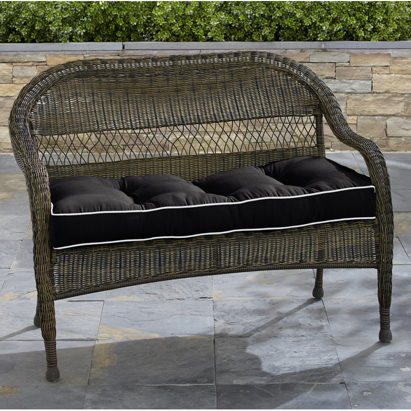 Coussin de causeuse intérieur / extérieur Adelphine, Noir