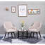 Fauteuil capitonné beige Bomer