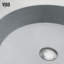 Lavabo de salle de bain vasque rond en béton avec robinet H 11 po L 16 po x l 16 po x H 5 po Windsor