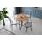 Modern Dining Table with Metal Legs, Atlantic Pine Color, 39.4 x 28.3 x 39.4 inches | 100% Melamine Coated Particle Board, Weight Capacity: 41.9 lbs | Stylish Industrial Design for Contemporary Homes-1059587688