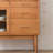 Cherry Wood Color Solid + Manufactured Wood+Glass Sideboard-1074512592