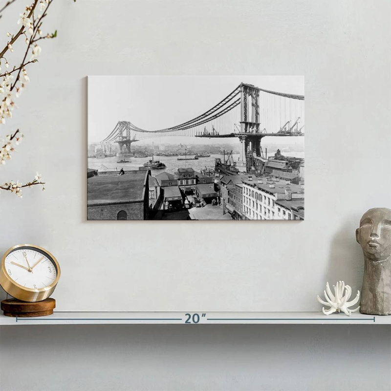 Construction du pont Lilie Manhattan, H 8 po x l 12 po