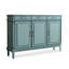 Banc de rangement bleu en bois manufacturé-1743652676