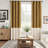 Velvet Room Darkening Curtain Panel. Blackout Thermal-Insulated Patchwork Drapes for Bedroom Living Room Window（set of 2）-1937116704-1937116708