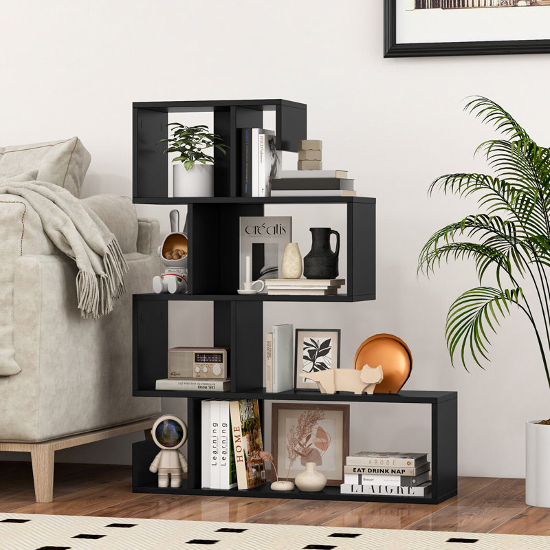 100cm H x 80cm W Step Bookcase, Black