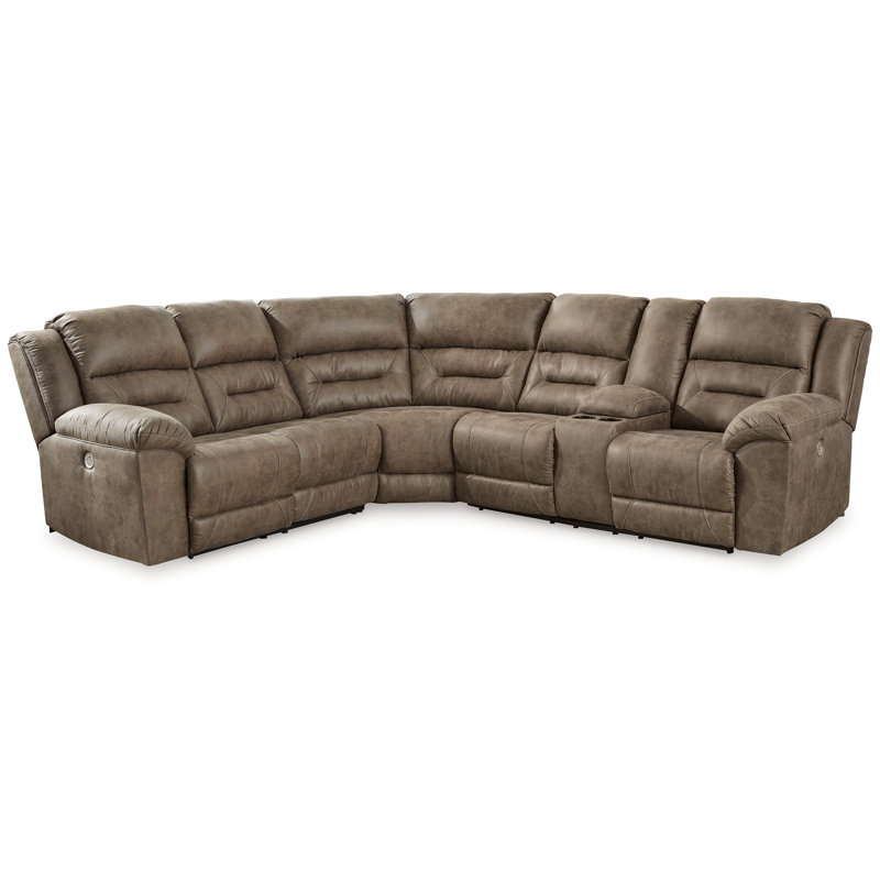 Canapé modulaire inclinable électrique 4 pièces Ravenel, Orienté à gauche (vu de face), H 43 po x l 106 po x P 93 po