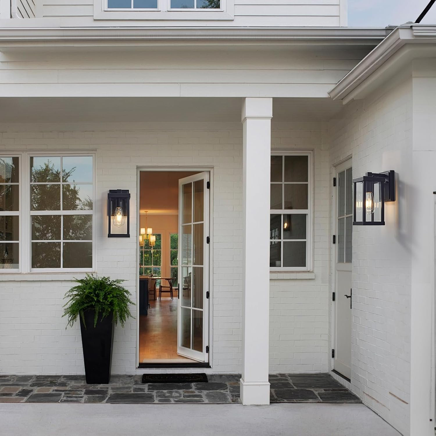 17 Stories 2 Pack Black Outdoor Wall Lights, 11\, image size:1500x1500