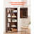 5 Tiers Narrow Bookshelf, 53 in Wooden Open Bookcase with Height-Adjustable Shelf, Freestanding Tall Display Storage Floor Bookcase Bookshelf for Library, Bedroom, Living Room, Office, Brown
