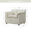 Fauteuil surdimensionné de 97 cm (38 pouces) recouvert de chenille, fauteuil d'appoint idéal pour le salon, la chambre ou un appartement.-63302203