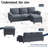 Ashleh 75.8" L-Shaped Sleeper Sofa Bed Sectional-780319675