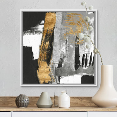 " Golden Strokes II " by Jennifer Goldberger Painting Print