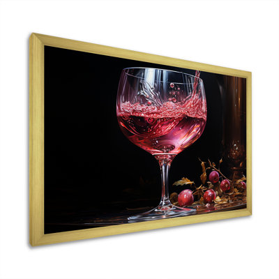 Vin rouge rubis radiant avec lueur réfléchissante - art mural vin