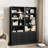 71.4" Farmhouse Bookcase with Doors, 6-Shelf Wooden Storage Cabinet for Living Room, Office & Study-336243892