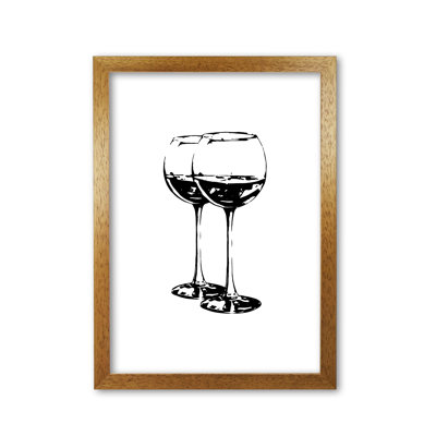 Black Wine Glasses - Print