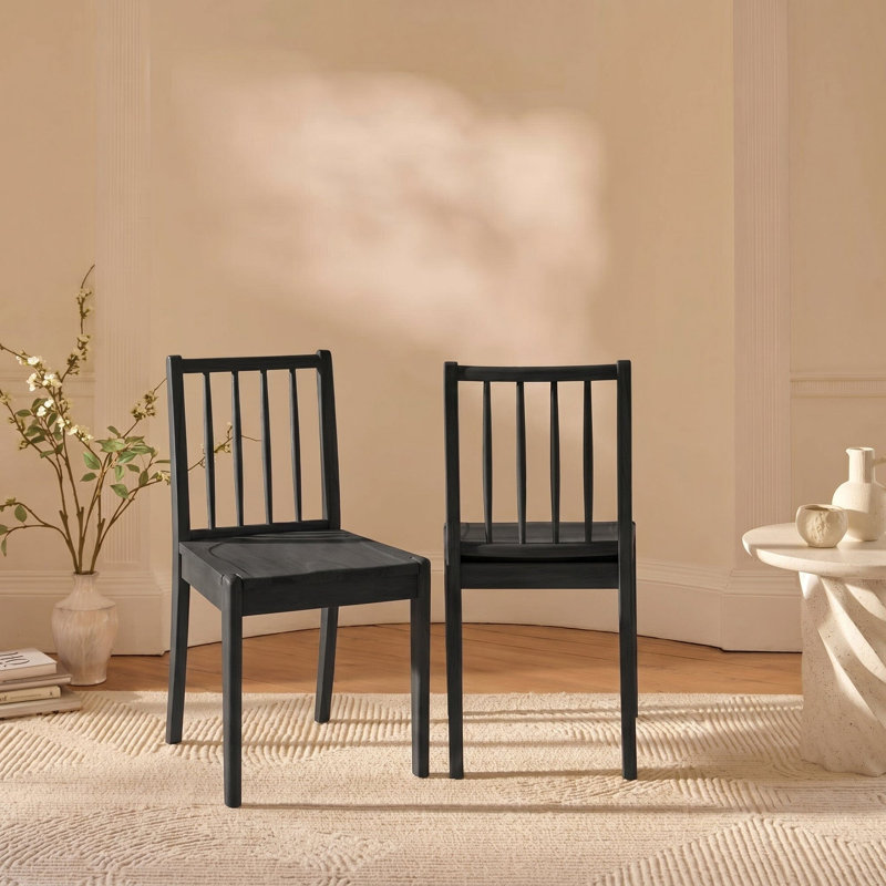 Black Dining Chairs - Set of 2