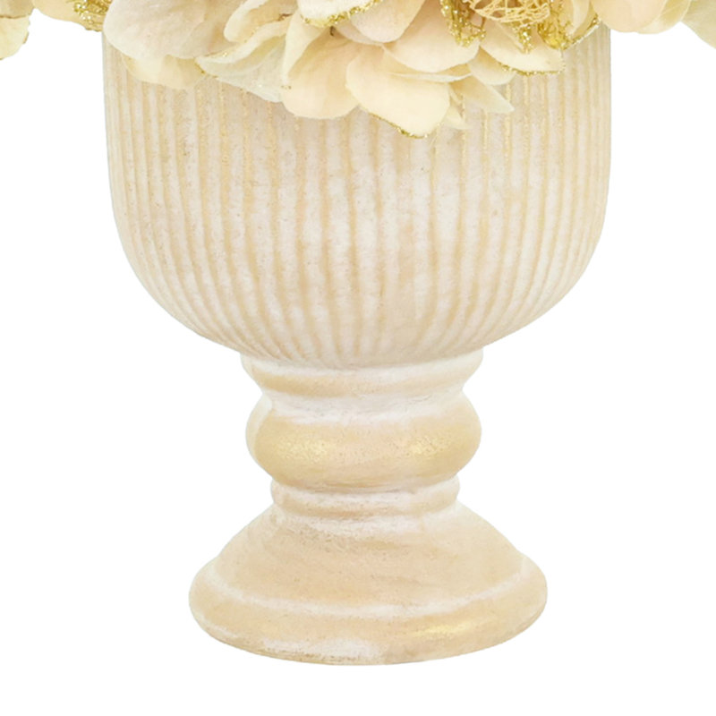 Maril Faux Floral in Vase, Cream;Gold