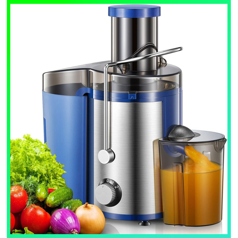 500W Centrifugal Juicer Machine – Wide 3” Feed Chute For Fruits & Vegetables, Easy To Clean, BPA-Free Stainless Steel Extractor