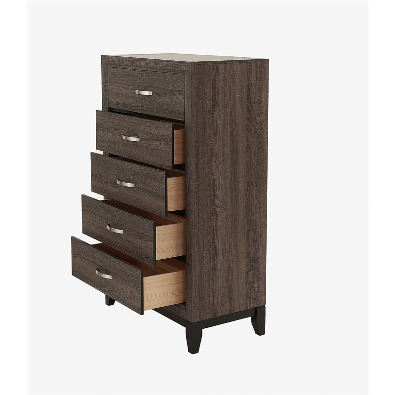 Garde-robe simple en bois 5 pièces