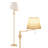 61” Vintage Swing Arm Floor Lamp Standing Pole Lamp