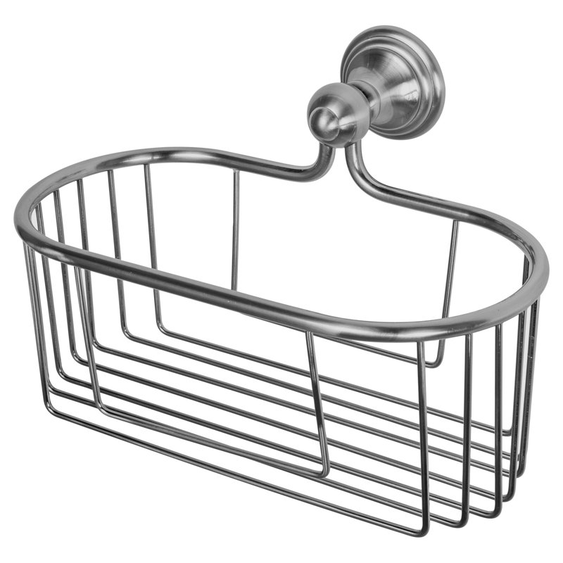 Haceka Allure Stainless Steel Shower Basket, Brushed Stainless Steel