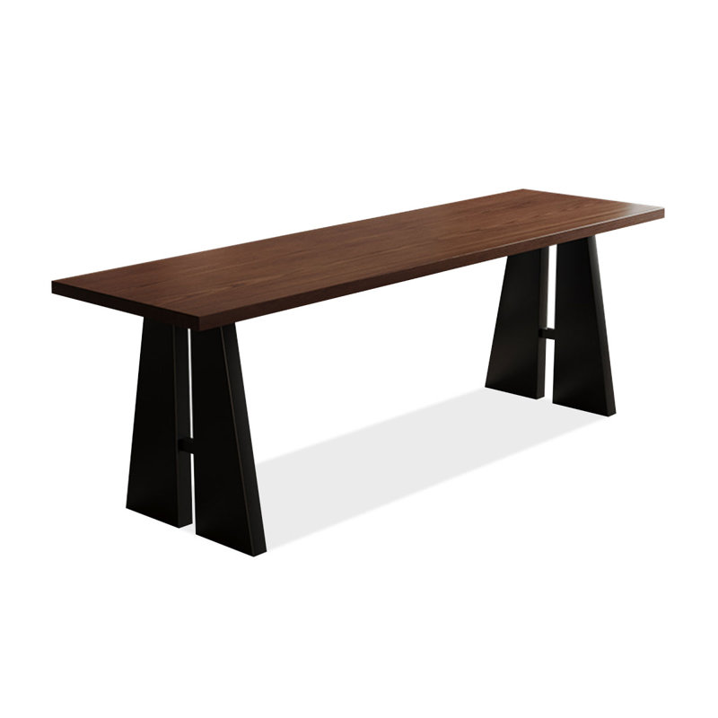 Bureaux rectangulaires en bois massif noyer foncé, H 29,53 po x l 78,74 po x P 23,62 po