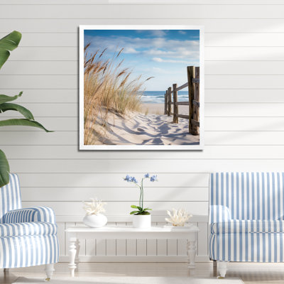 «Tranquility Path To Dune Beach III - Coastal Beach Sand», reproduction sur toile