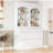 [Provided Assembly Video] TOPMAX modern 83.7-inch high kitchen storage cabinet, independent high kitchen tall cabinet, marble top surface, with 5 storage drawers and adjustable shelves, 2 sets, white