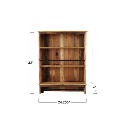 Tablette murale rectangulaire en bois