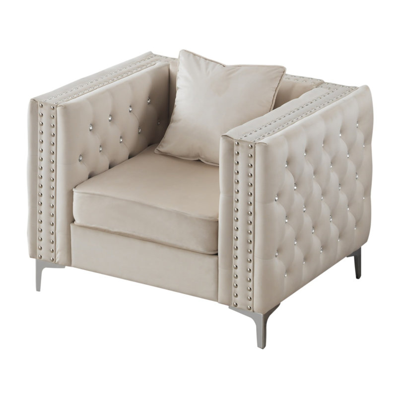 Chaise Paige Glory Furniture, Ivoire ivoire