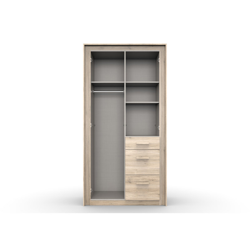 Talley 2 Door Wardrobe, Graphite