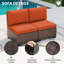 Ensemble de conversation extérieur sans accoudoirs pour 2 personnes avec chaise basse-720292056
