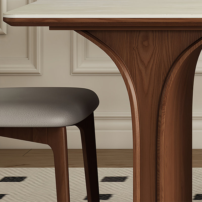 Ensemble de table de salle à manger et de chaises en pierre de style paléo, H 29,52 po x L 70,86 po x l 35,43 po