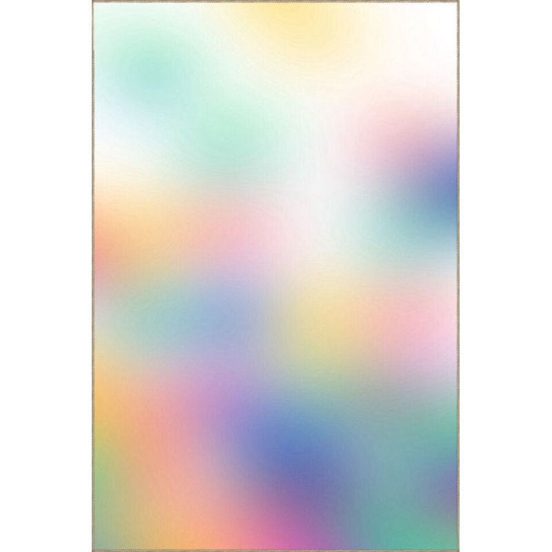Tapis lavable à motif de couleurs variées Vignette, Sous-tapis carré 3 pi 3 po inclus