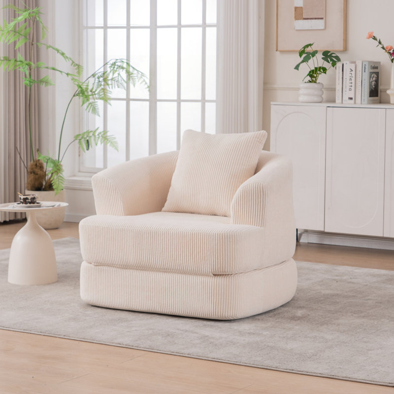 Fauteuil inclinable portable et ergonomique pliable pour une détente ultime, Beige