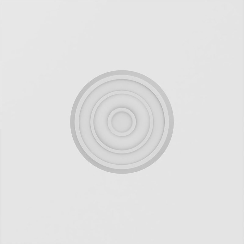 Standard Sedgwick Bullseye Rosette with Square Edge, 8" H x 8" W x 1" D