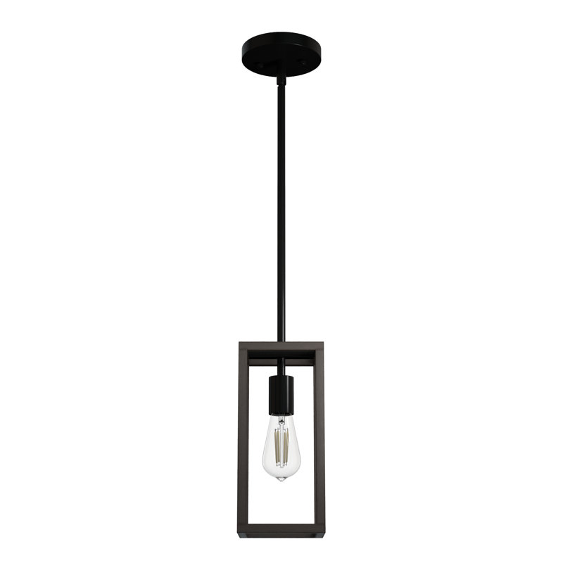 Squire Manor 1 - Light Rectangle Mini Pendant, Matte Black