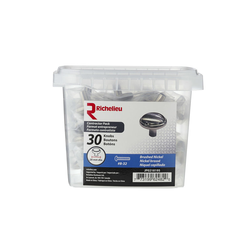 1 1/8" Diameter Round Knob