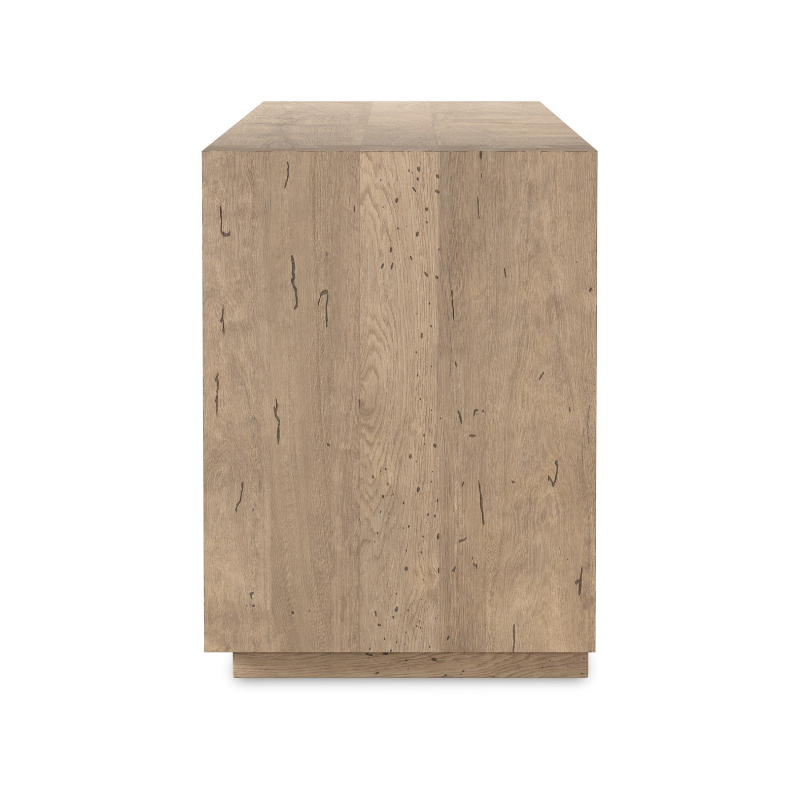 Lockney 95" Media Console, Whitewash Rustic Wormwood Oak