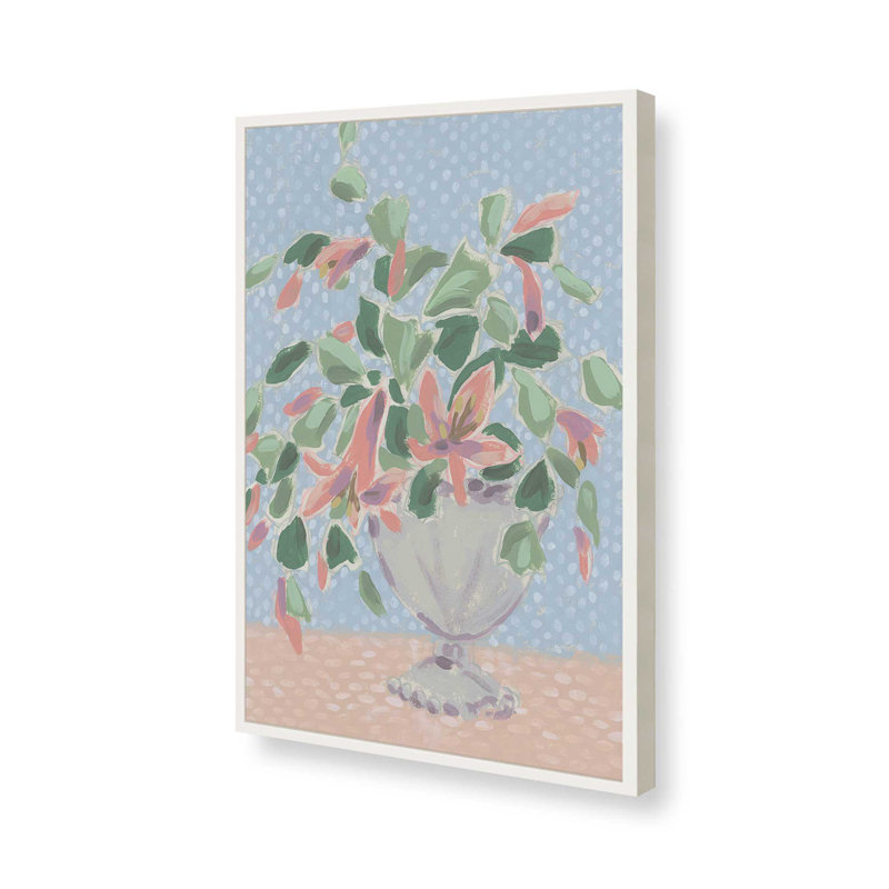 Reproduction d'art «Quirky Christmas Cactus II» par June Erica Vess, H 12 po x l 18 po, Blanc