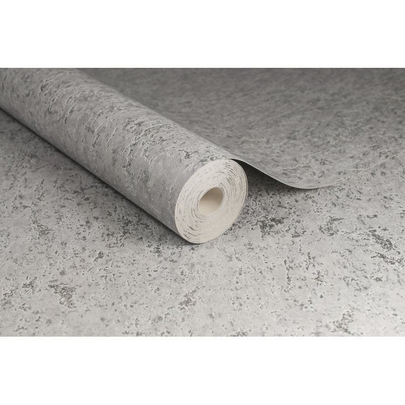 Milan Abstract Vinyl Metallic Wallpaper Roll, Silver