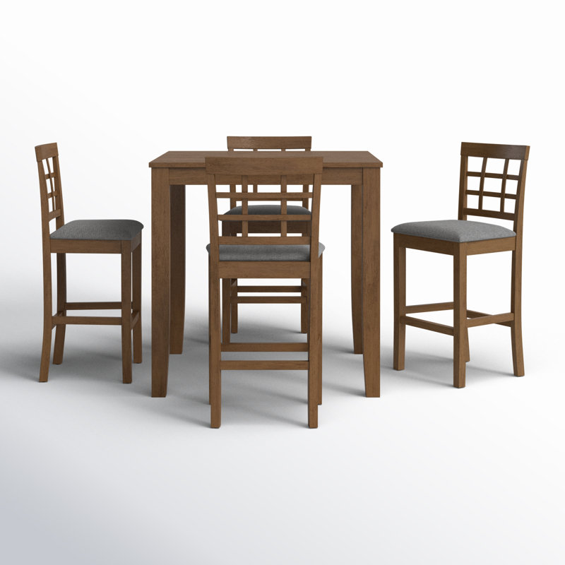 Ance 4 - Person Four Leg Dining Set, Brown