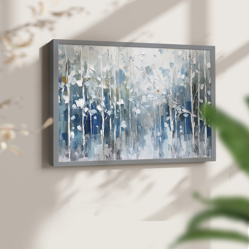 Abstract Series-CLI -Framed Print - Restickable, Grey, 16" H x 20" W