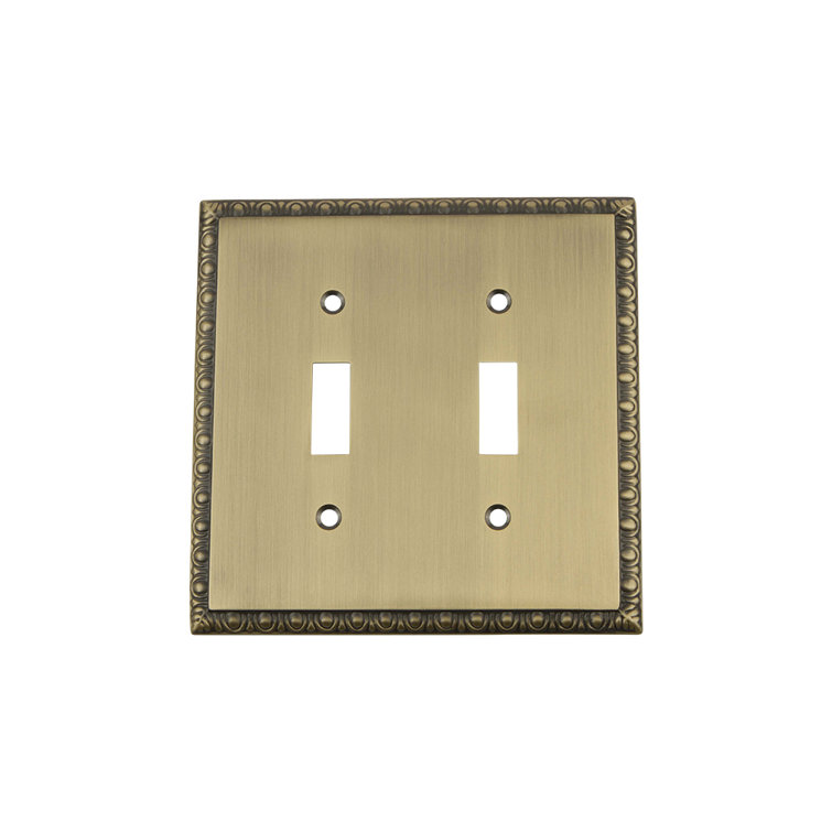Egg and Dart 2-Gang Toggle Light Switch Wall Plate