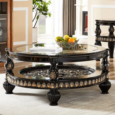 TABLE DE CAFÉ DÉCORÉE À LA MAIN LUXURY MOBILYA