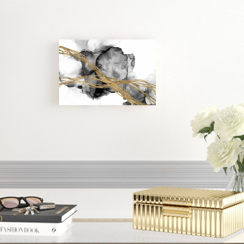 «Matrix Undulation I» par Jennifer Goldberger - peinture sur toile tendue, H 8 po x l 12 po