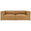 Causeuse modulaire en cuir 2 pièces Mingle-1711764899